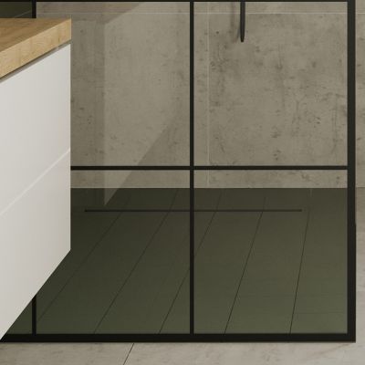 Hagser Iris Slim odpływ prysznicowy liniowy 70 cm ruszt odwracalny czarny mat HGR17000030