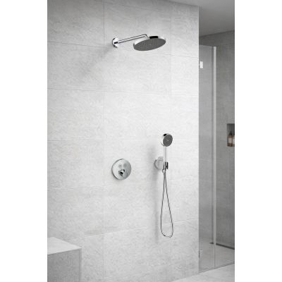 Hansgrohe ShowerSelect S zestaw prysznicowy podtynkowy termostatyczny z deszczownicą chrom (28056000, 27413000, 15743000, 01800180, 26888000, 28033000, 28276000)