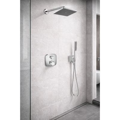 Hansgrohe Ecostat E zestaw prysznicowy podtynkowy termostatyczny z deszczownicą chrom (28737000, 27413000, 15708000, 01800180, 26889000, 24320000, 28276000)