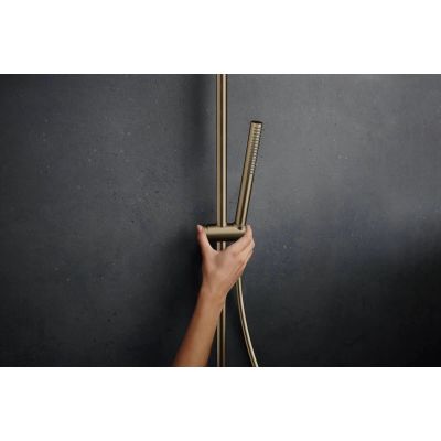 Hansgrohe Pulsify S Puro zestaw prysznicowy ścienny termostatyczny z deszczownicą brąz szczotkowany 24222140