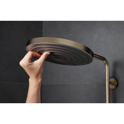 Hansgrohe Pulsify S Puro zestaw prysznicowy ścienny termostatyczny z deszczownicą brąz szczotkowany 24222140
