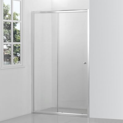 Hagser Ava drzwi prysznicowe 100 cm dwuczęściowe przesuwne chrom błyszczący/szkło przezroczyste HGR10000021