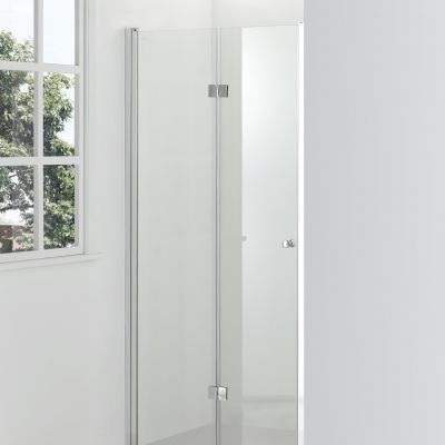 Hagser Carla drzwi prysznicowe 90 cm dwuczęściowe składane chrom błyszczący/szkło przezroczyste HGR40000021