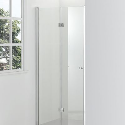 Hagser Carla drzwi prysznicowe 100 cm dwuczęściowe składane chrom błyszczący/szkło przezroczyste HGR50000021