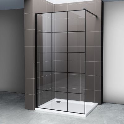 Hagser Agatha Walk-In ścianka prysznicowa 100 cm czarny mat/szkło przezroczyste HGR11000022