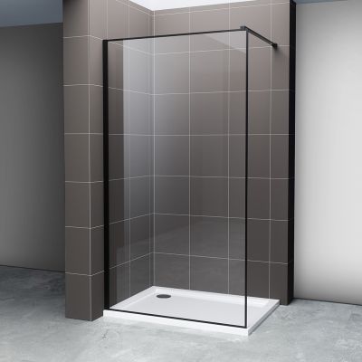 Hagser Hawisa Walk-In ścianka prysznicowa 120 cm czarny mat/szkło przezroczyste HGR70000022