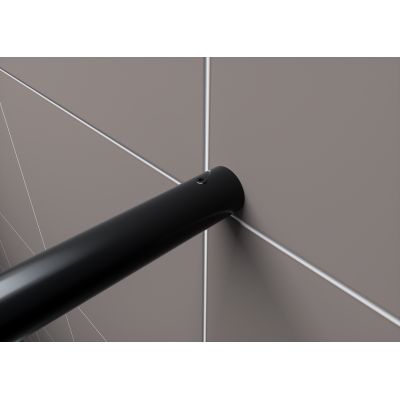 Hagser Bertina Walk-In ścianka prysznicowa 80 cm czarny mat/szkło przezroczyste HGR00000022