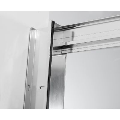Hagser Ava drzwi prysznicowe 100 cm dwuczęściowe przesuwne chrom błyszczący/szkło przezroczyste HGR10000021