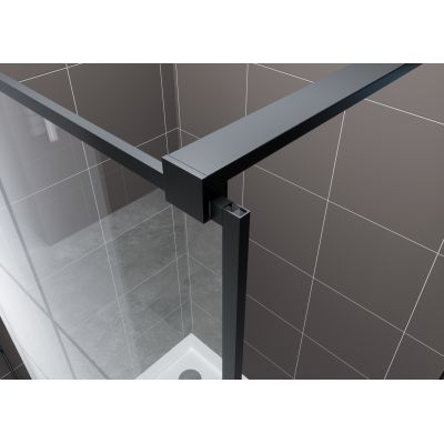 Hagser Agatha Walk-In ścianka prysznicowa 100 cm czarny mat/szkło przezroczyste HGR11000022