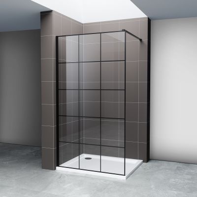 Hagser Agatha Walk-In ścianka prysznicowa 110 cm czarny mat/szkło przezroczyste HGR12000022