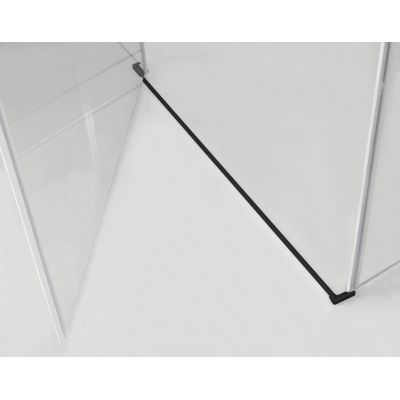 Hagser Gisa kabina prysznicowa 80 cm kwadratowa czarny mat/szkło przezroczyste HGR14000020