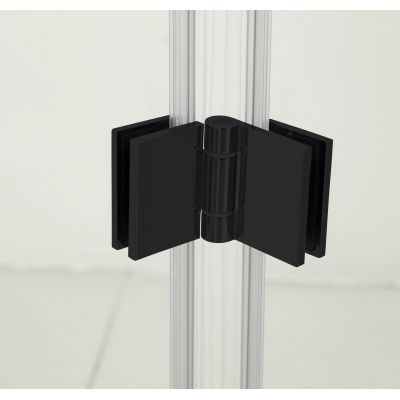 Hagser Carla drzwi prysznicowe 90 cm dwuczęściowe składane czarny mat/szkło przezroczyste HGR17000021