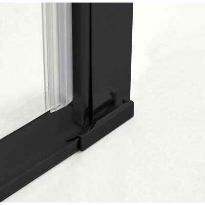 Hagser Carla drzwi prysznicowe 90 cm dwuczęściowe składane czarny mat/szkło przezroczyste HGR17000021
