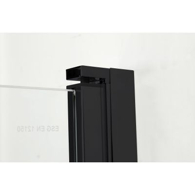 Hagser Carla drzwi prysznicowe 100 cm dwuczęściowe składane czarny mat/szkło przezroczyste HGR18000021