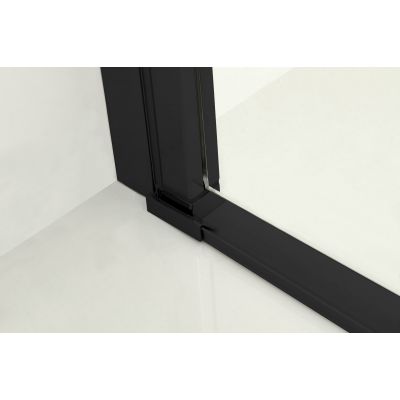 Hagser Carla drzwi prysznicowe 100 cm dwuczęściowe składane czarny mat/szkło przezroczyste HGR18000021