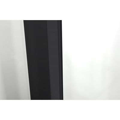 Hagser Alena drzwi prysznicowe 130 cm dwuczęściowe przesuwne czarny mat/szkło przezroczyste HGR19000021