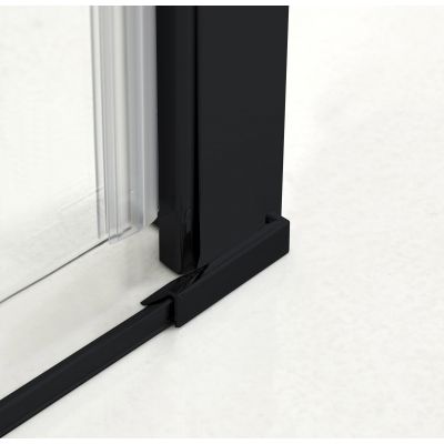 Hagser Gabi drzwi prysznicowe 80 cm jednoczęściowe uchylne czarny mat/szkło przezroczyste HGR22000021