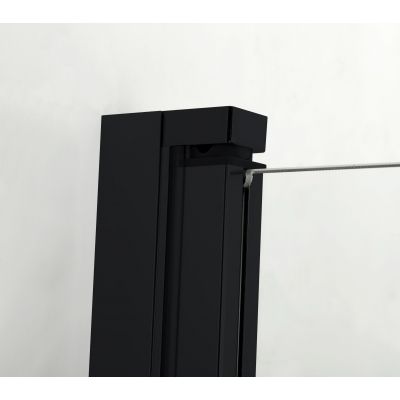 Hagser Gabi drzwi prysznicowe 90 cm jednoczęściowe uchylne czarny mat/szkło przezroczyste HGR23000021