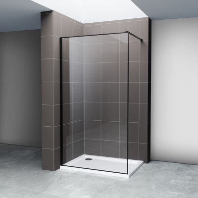 Hagser Hawisa Walk-In ścianka prysznicowa 90 cm czarny mat/szkło przezroczyste HGR50000022
