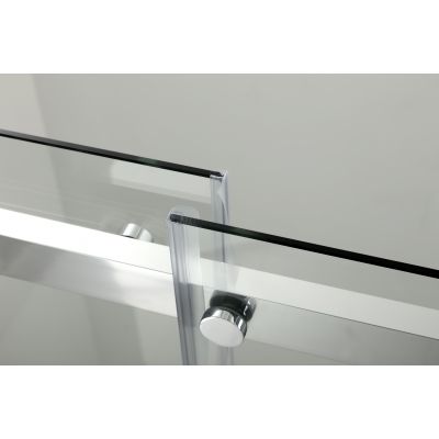 Hagser Alena drzwi prysznicowe 120 cm dwuczęściowe przesuwne chrom błyszczący/szkło przezroczyste HGR60000021