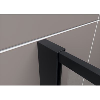 Hagser Hawisa Walk-In ścianka prysznicowa 120 cm czarny mat/szkło przezroczyste HGR70000022