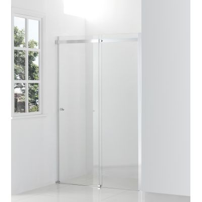 Hagser Alena drzwi prysznicowe 140 cm dwuczęściowe przesuwne chrom błyszczący/szkło przezroczyste HGR80000021