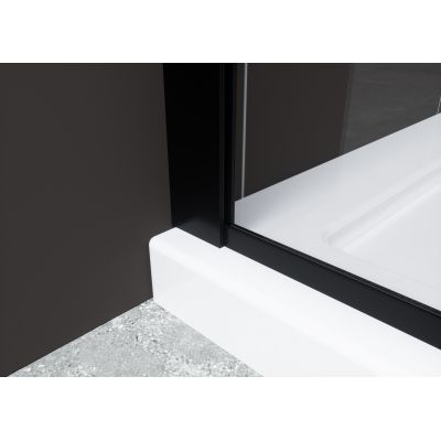 Hagser Agatha Walk-In ścianka prysznicowa 80 cm czarny mat/szkło przezroczyste HGR80000022