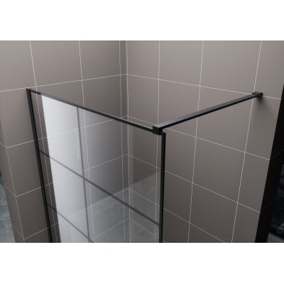 Hagser Agatha Walk-In ścianka prysznicowa 90 cm czarny mat/szkło przezroczyste HGR90000022