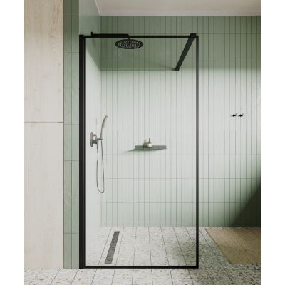 Zestaw Hagser Ulva bateria prysznicowa ścienna z kompletem natryskowym Emma Birgit czarny mat HGR87000036