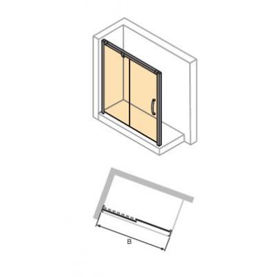 Hüppe Aura elegance 4-kąt drzwi prysznicowe 150 cm lewe szkło przezroczyste 401417.087.322