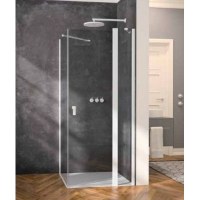 Huppe Design Pure drzwi prysznicowe 120 cm uchylne czarny /szkło przezroczyste 8P0726.123.322