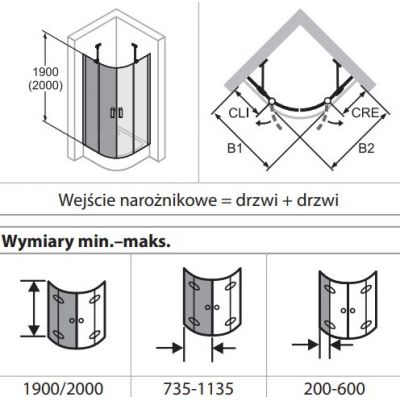 Huppe Design Pure 1/4 koła drzwi prysznicowe 100 cm uchylne srebrny połysk/szkło przezroczyste 8P1709.092.322