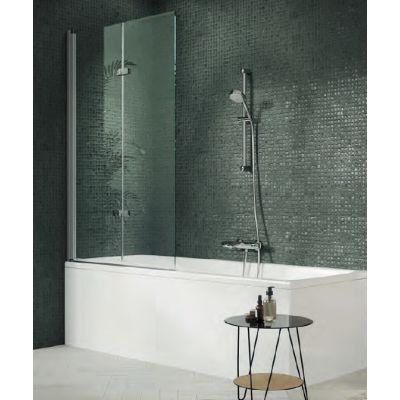 Huppe Design Pure parawan nawannowy 120 cm 2-częściowy srebrny mat/szkło matowe 8P2302.087.316