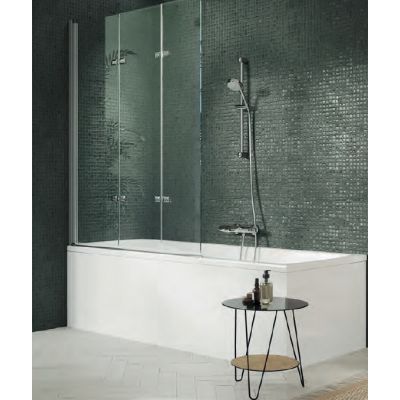 Huppe Design Pure parawan nawannowy 120 cm 3-częściowy srebrny mat/szkło matowe 8P6501.087.316