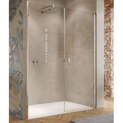 Hüppe Solva TG 4-kąt drzwi prysznicowe 90 cm prawe srebrny połysk/szkło przezroczyste Anti-Plaque S23002092322