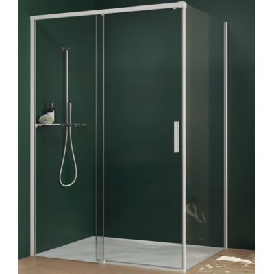 Huppe Vita Pure ścianka prysznicowa 90 cm czarny mat/szkło przezroczyste VA0203.123.322