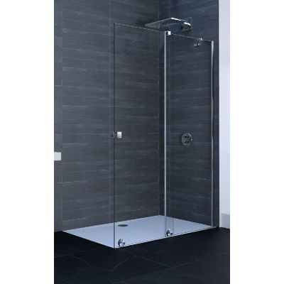 Huppe Xtensa Pure 4-kąt drzwi prysznicowe 110 cm prawe czarny mat/szkło przezroczyste Anti-Plaque XT0222.123.322