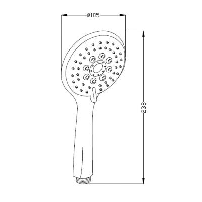 Invena Larisa słuchawka prysznicowa chrom/biały AS-03-002