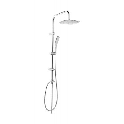 Invena Dokos zestaw prysznicowy z deszczownicą chrom/biały AU-19-001