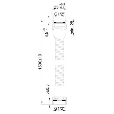 Invena Nati wąż prysznicowy 150 cm chrom AW-21-001
