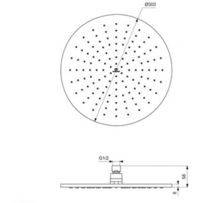 Ideal Standard Joy deszczownica 30x30 cm okrągła szary magnetyczny A5803A5