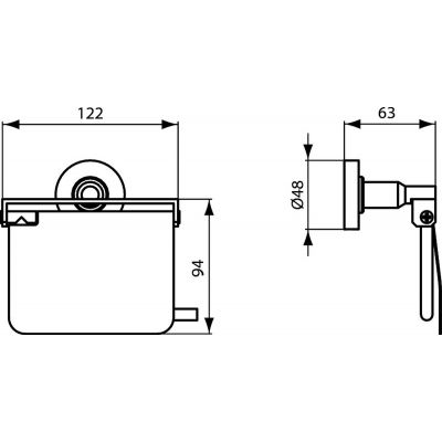 Ideal Standard IOM uchwyt na papier toaletowy ścienny chrom A9127AA