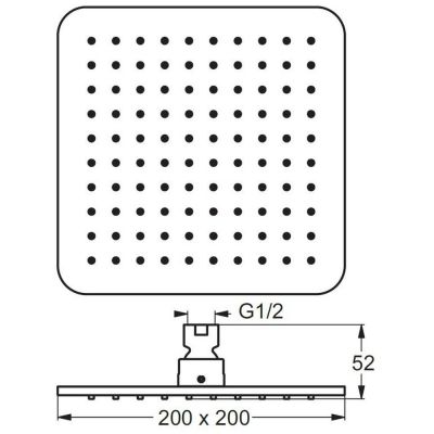 Ideal Standard IdealRain Cube deszczownica 20x20 cm kwadratowa chrom połysk B0024AA