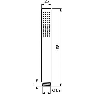 Ideal Standard Archimodule słuchawka prysznicowa czarny mat BC774XG