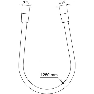 Ideal Standard Idealflex wąż prysznicowy 125 cm czarny BE125XG