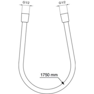 Ideal Standard Idealrain wąż prysznicowy 175 cm brąz BE175BR