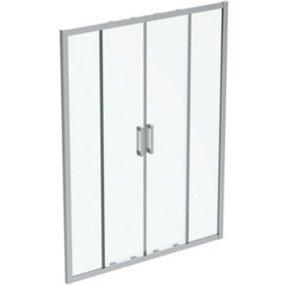 Ideal Standard Connect 2 drzwi prysznicowe 150 cm podwójne srebrny mat/szkło przezroczyste K9281EO
