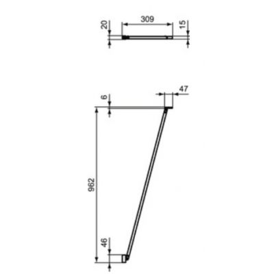 Ideal Standard Connect 2 wspornik czarny K9381V3