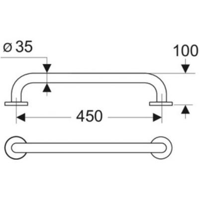 Ideal Standard Contour 21 poręcz ścienna niebieska S645236
