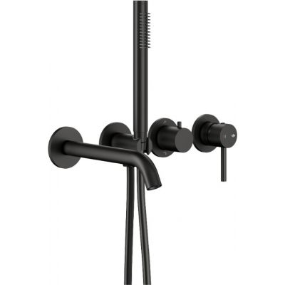 KFA Armatura Moza zestaw wannowo-prysznicowy podtynkowy czarny 5039-411-81